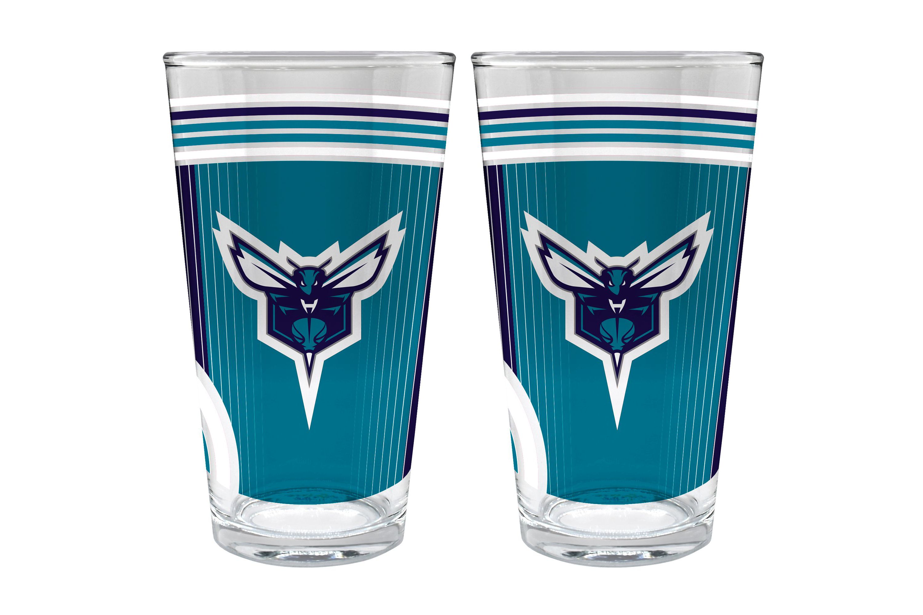 NBA Charlotte Hornets 2pc Pint Glass Set