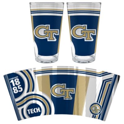 Great American Products NCAA Georgia Tech Yellow Jackets 2pc Pint Glass Set -  7601701GSHCSET2371CV