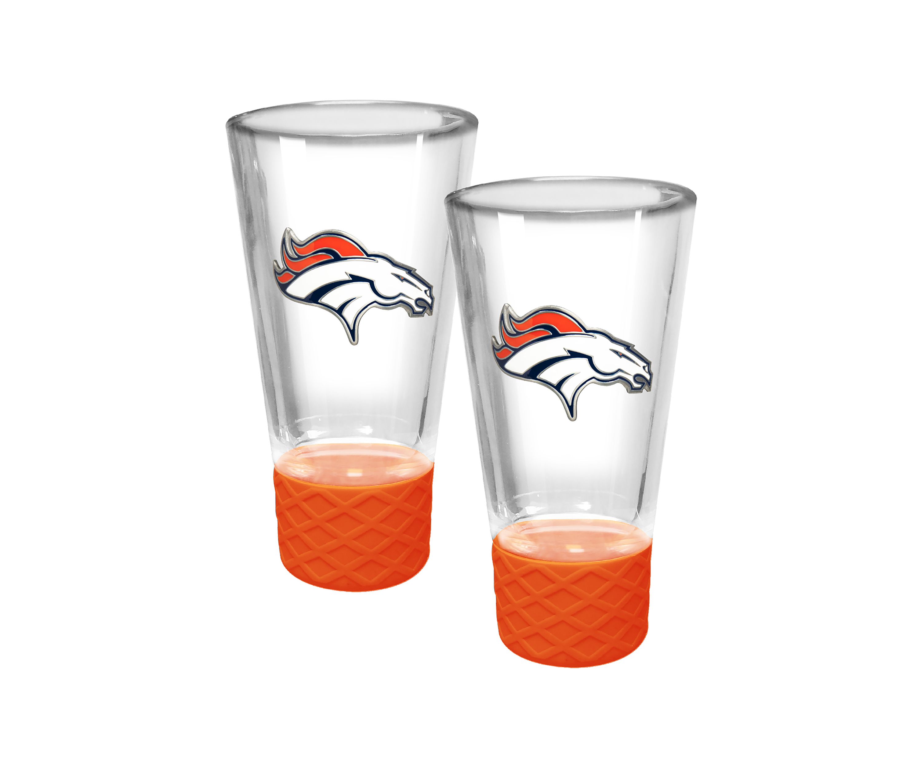 NFL Broncos 2pc Cheer Shot Glass Set