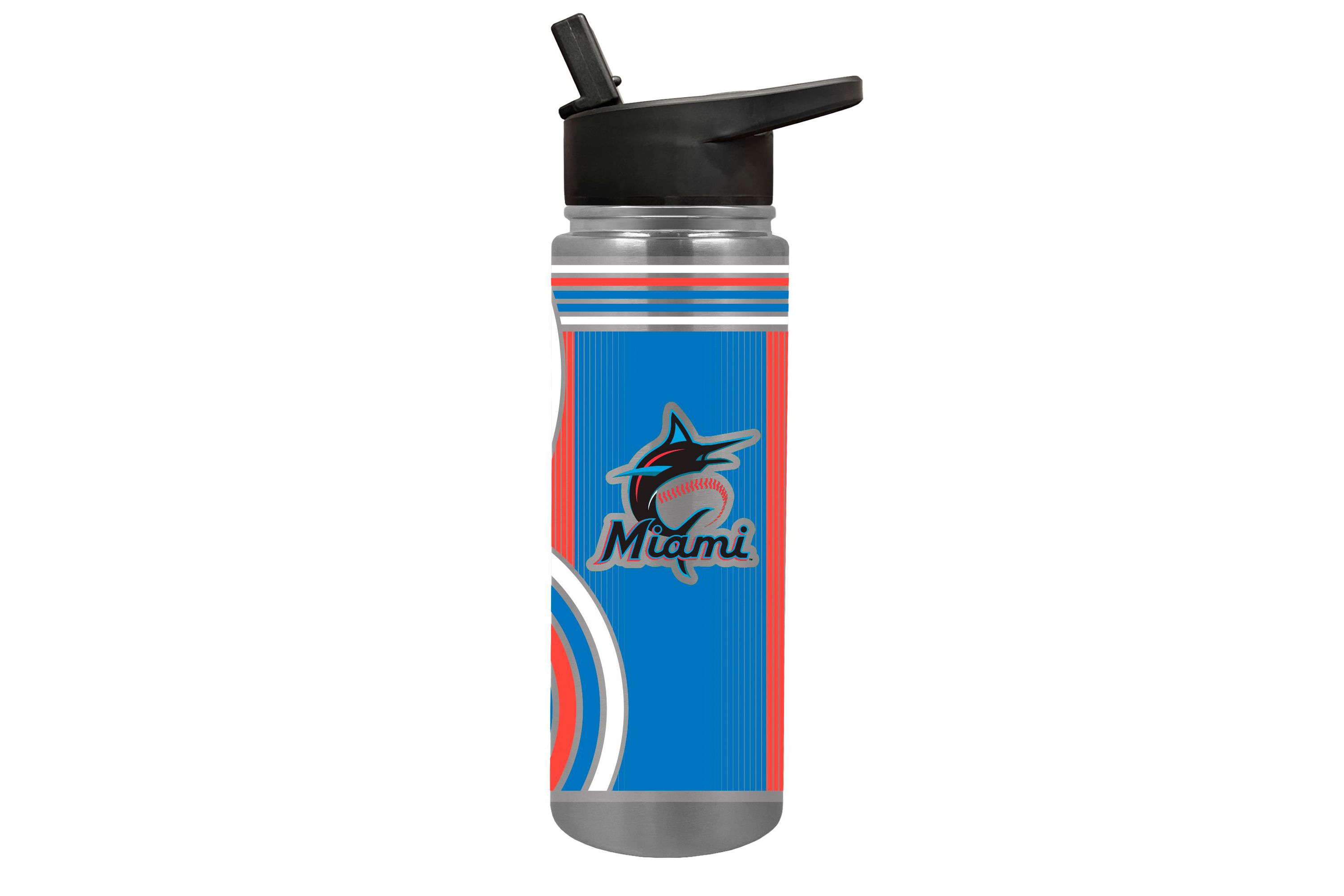 MLB Miami Marlins 24oz Stainless Steel Water Bottle