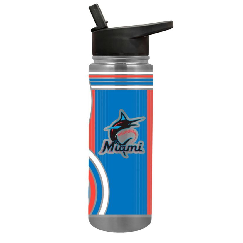 MLB Miami Marlins 24oz Stainless Steel Water Bottle