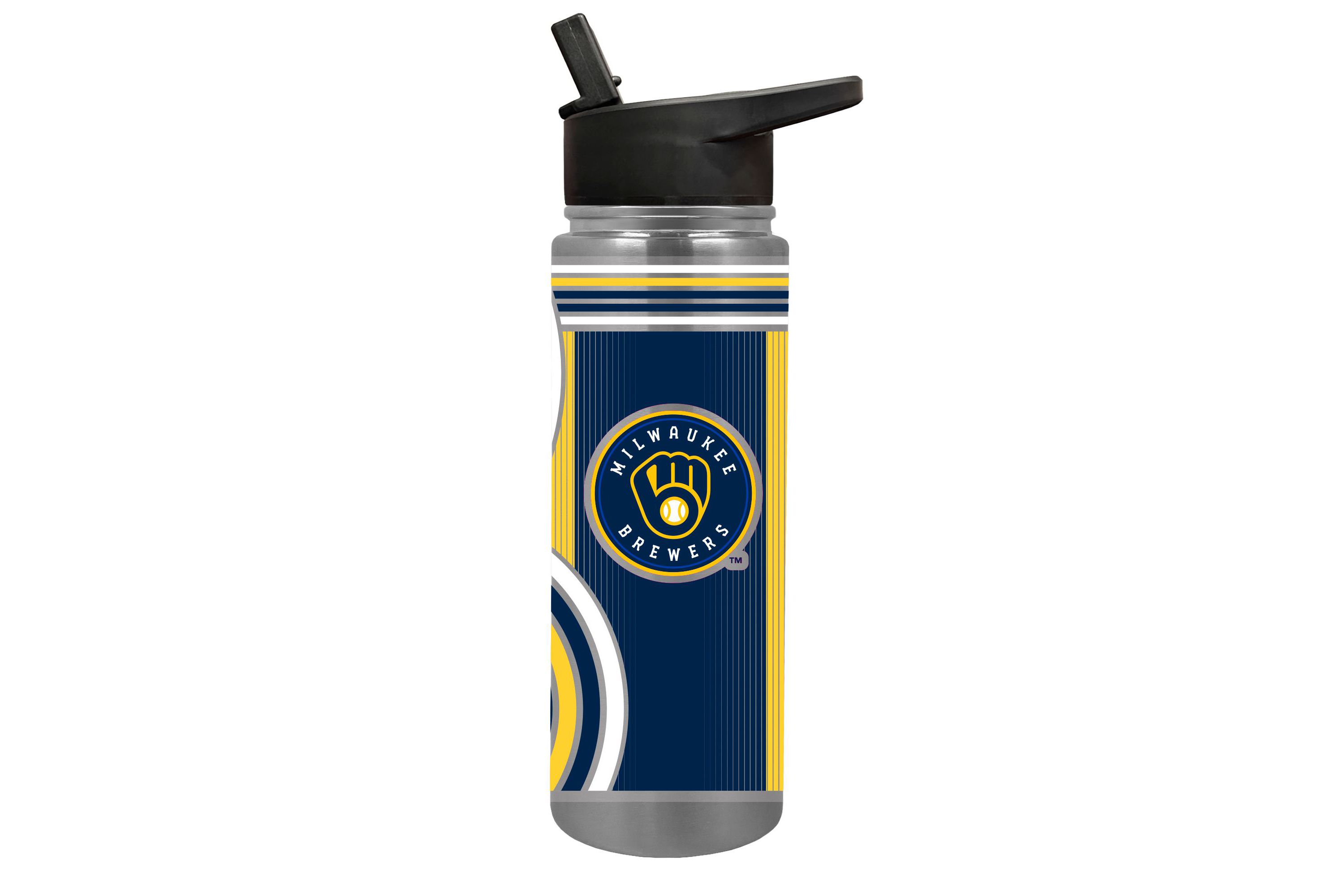 MLB Milwaukee Brewers 24oz Stainless Steel Water Bottle