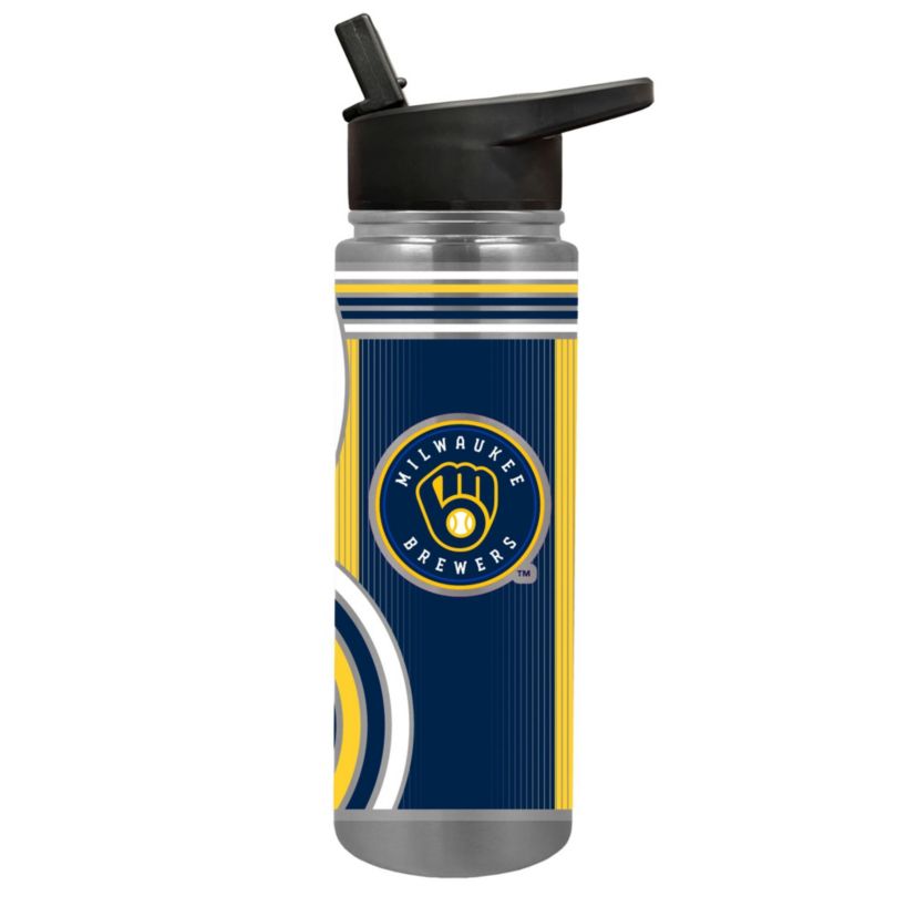 MLB Milwaukee Brewers 24oz Stainless Steel Water Bottle