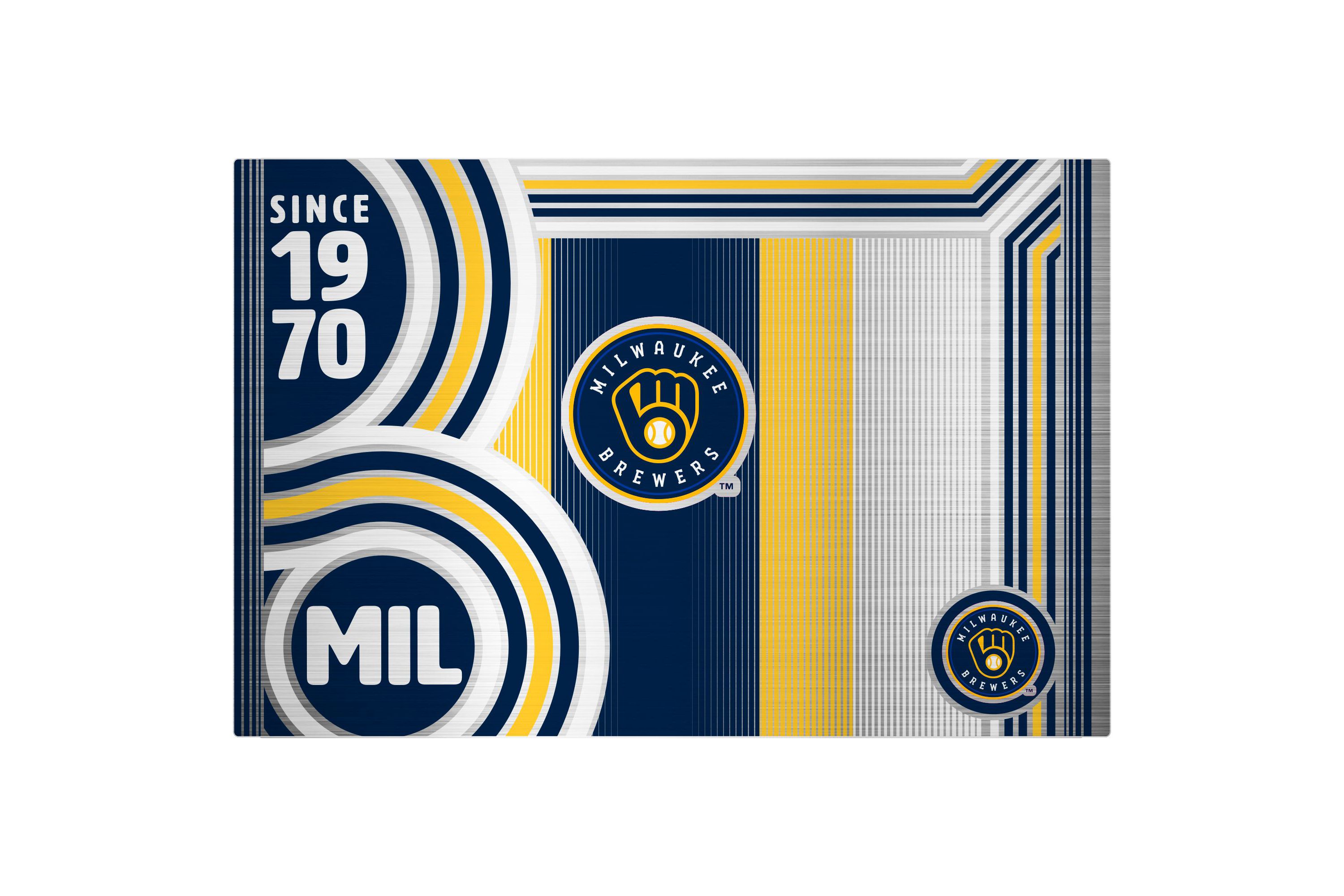 MLB Milwaukee Brewers 24oz Stainless Steel Water Bottle