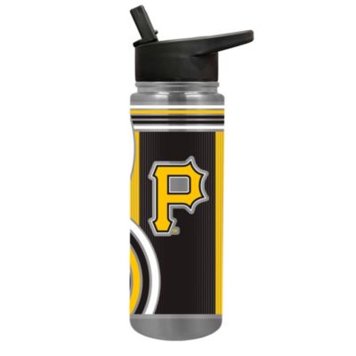 MLB Pittsburgh Pirates Stainless Steel Silicone Grip 24 oz. Water Bottle - Silver