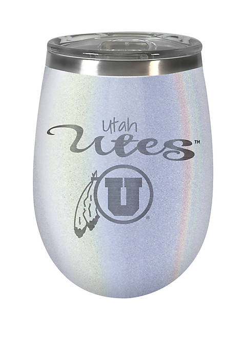 NCAA Utah Utes 12 Ounce Opal Wine Tumbler 