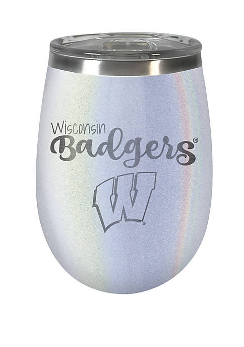 NCAA Wisconsin Badgers 12 Ounce Opal Wine Tumbler 