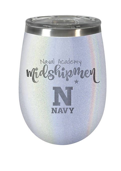 NCAA Navy Midshipmen 12 Ounce Opal Wine Tumbler 