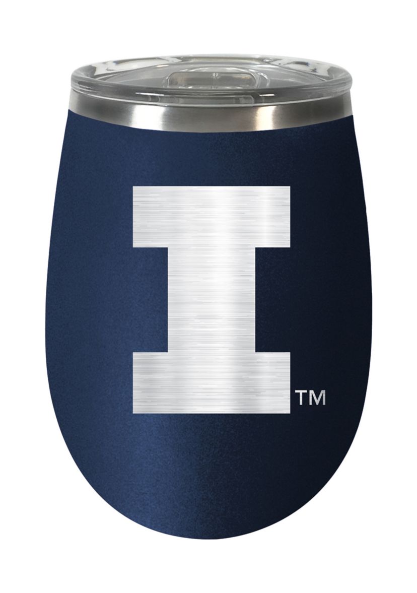 NCAA Illinois Fighting Illini 10 Ounce Team Colored Wine Tumbler