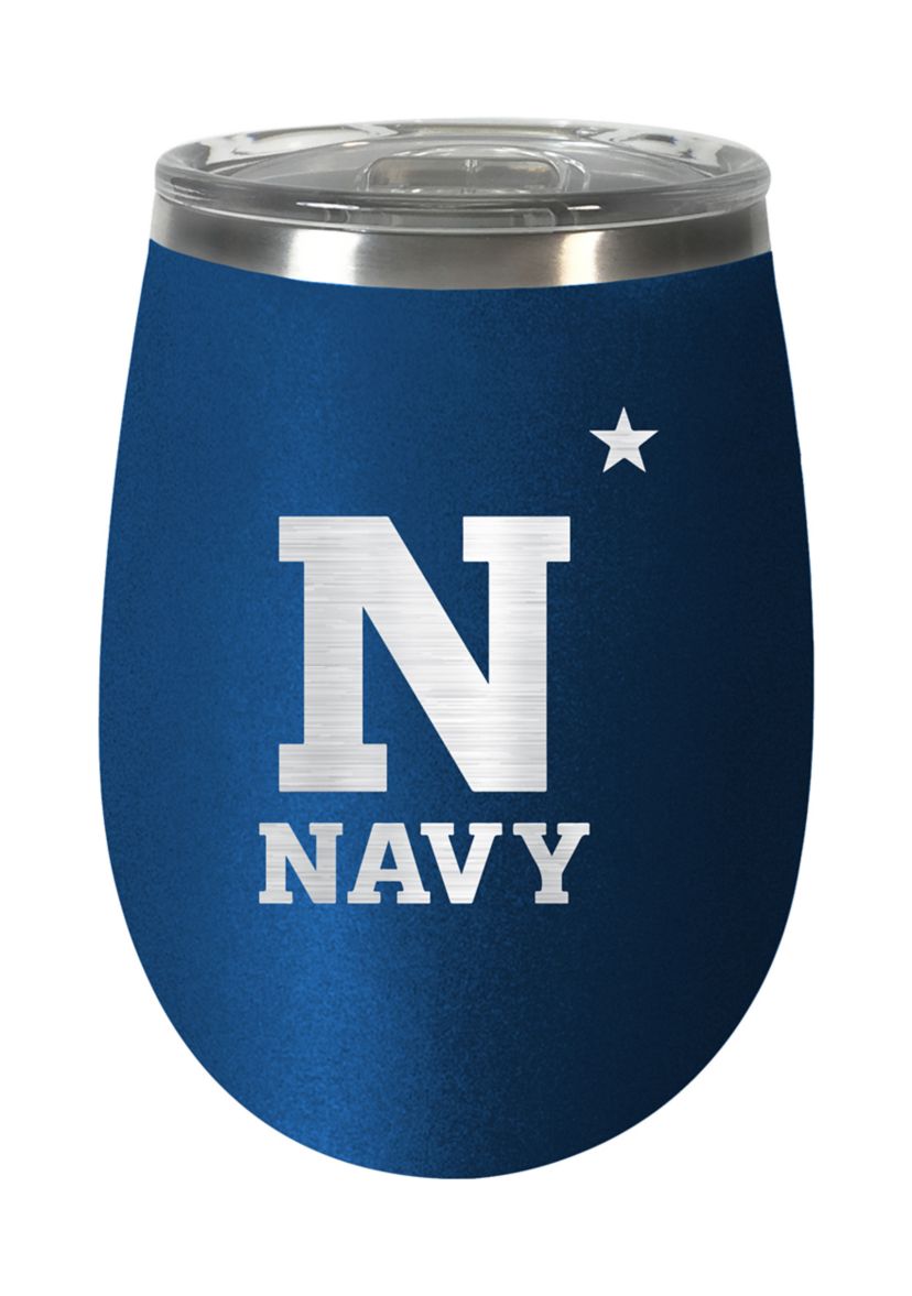 NCAA US Naval Academy 10 Ounce Team Colored Wine Tumbler