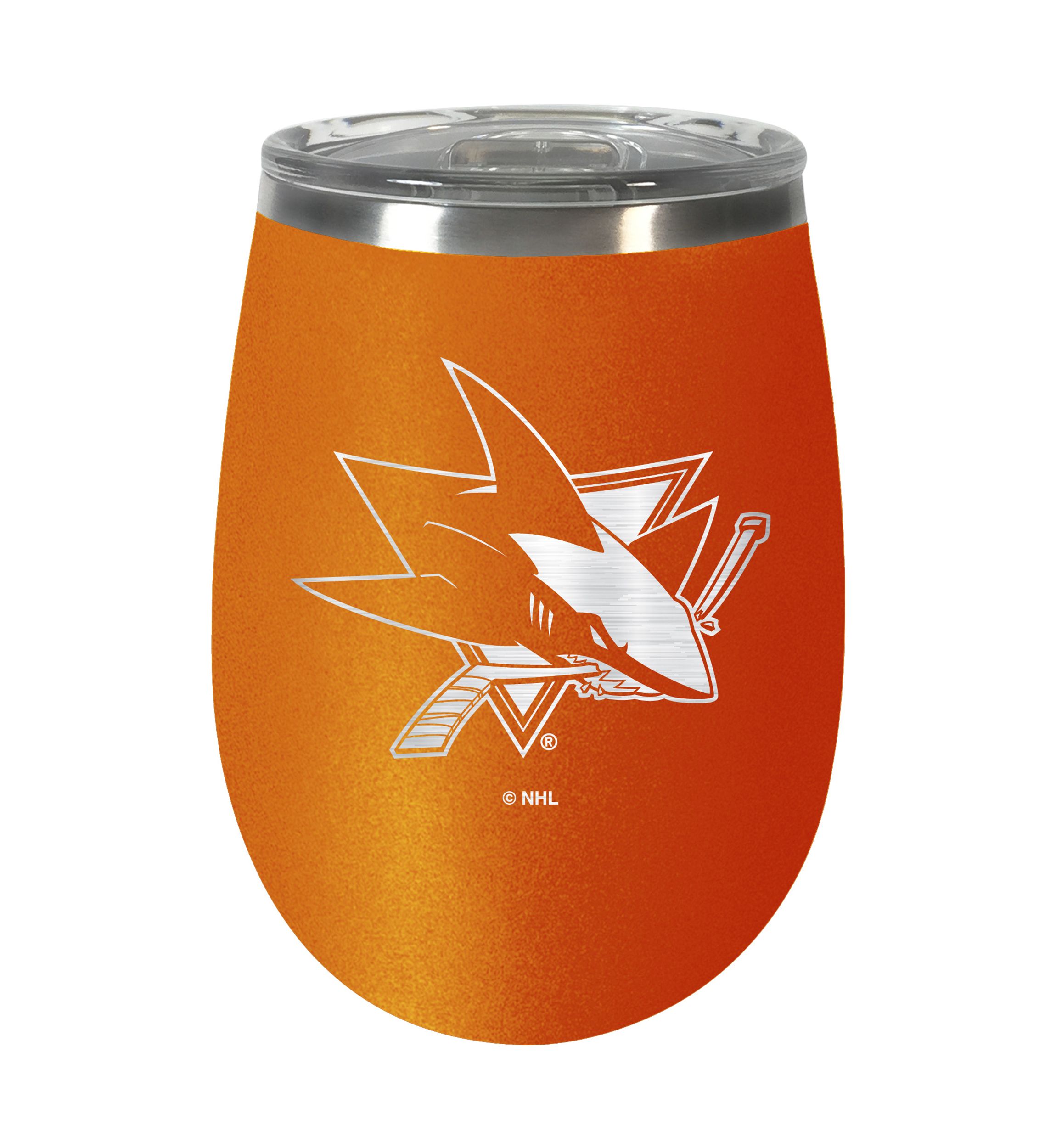 NHL San Jose Sharks  10 Ounce Team Colored Wine Tumbler