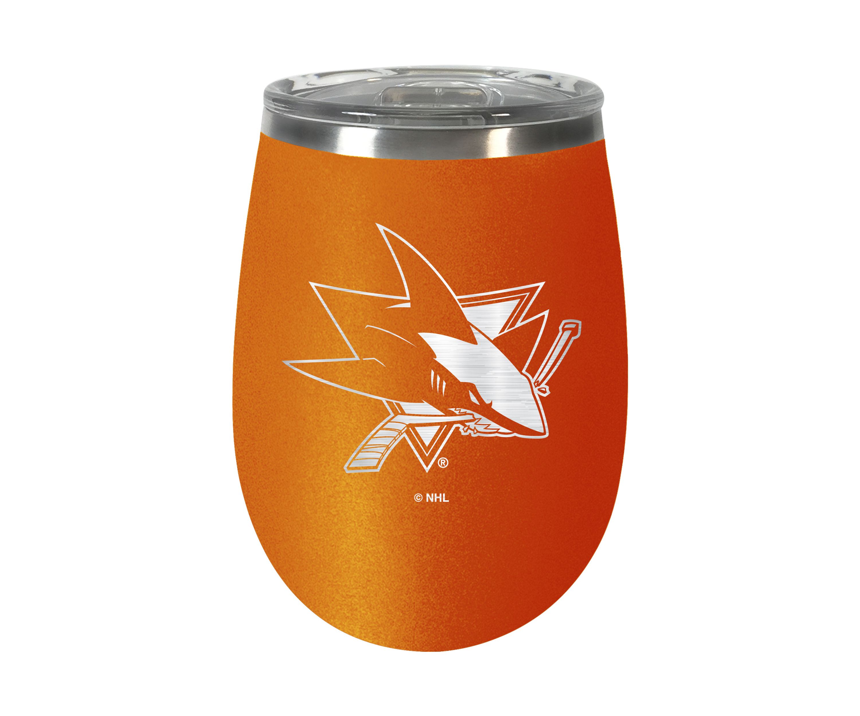 NHL San Jose Sharks  10 Ounce Team Colored Wine Tumbler