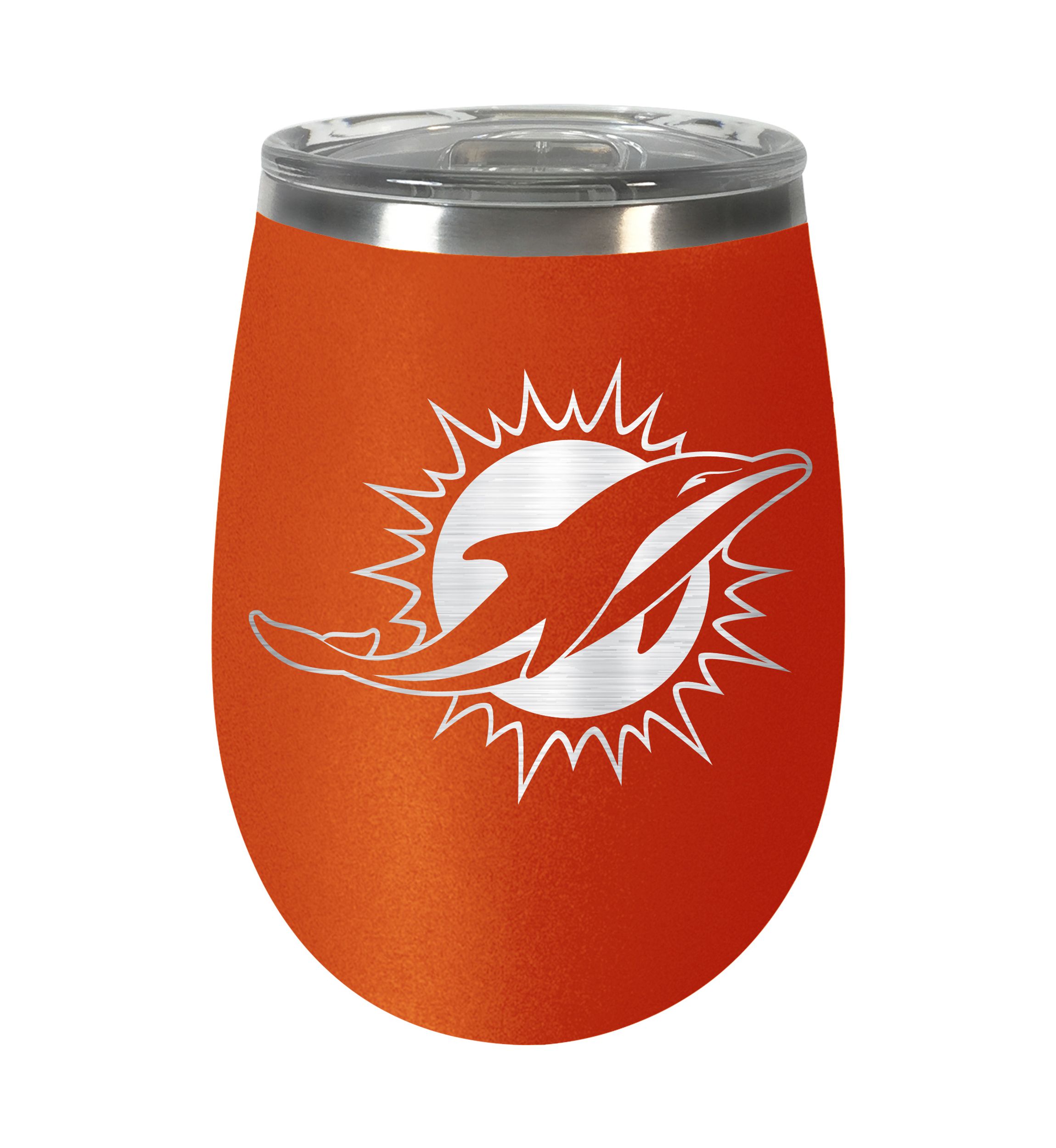 NFL Miami Dolphins 10 Ounce Team Colored Wine Tumbler