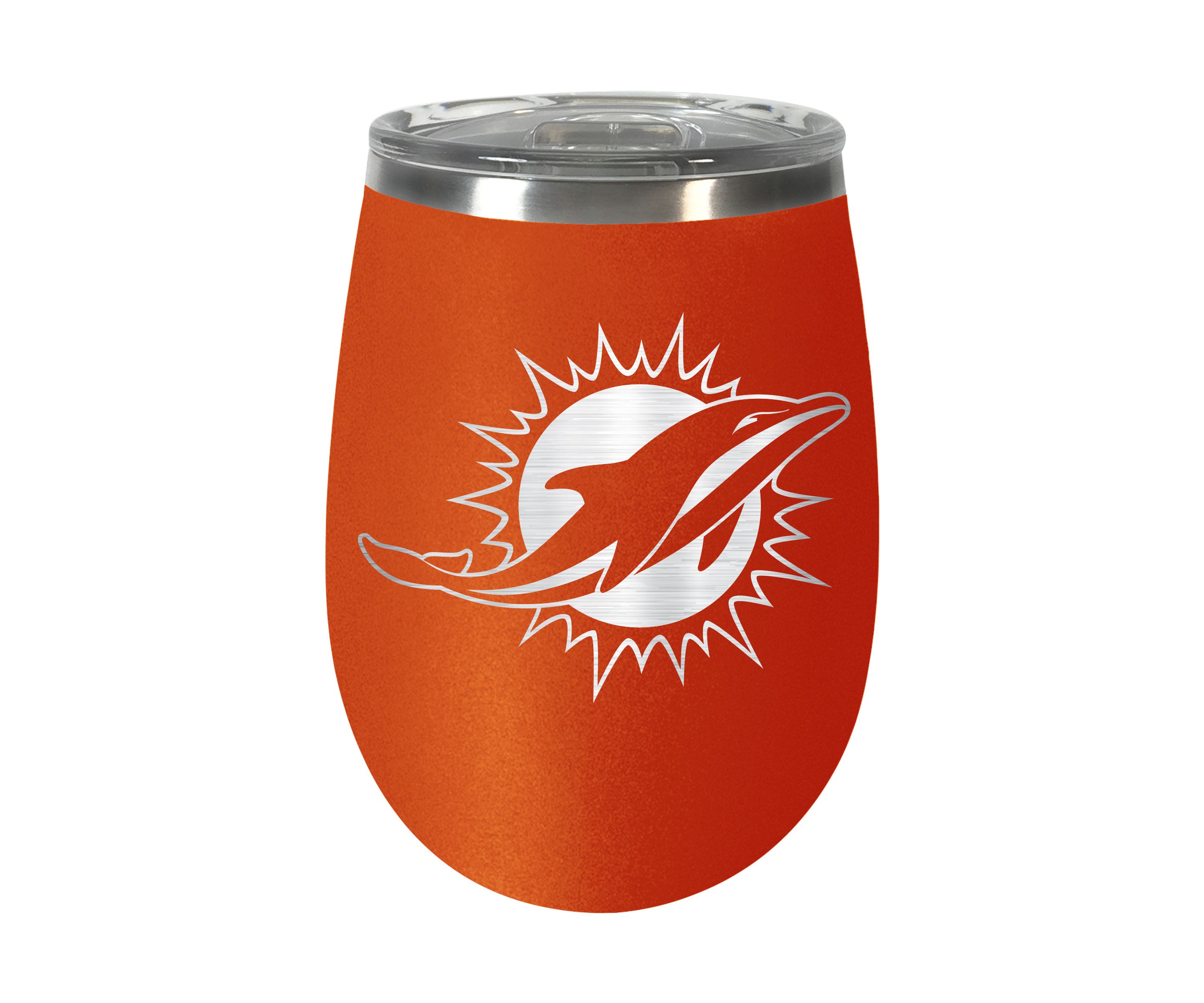 NFL Miami Dolphins 10 Ounce Team Colored Wine Tumbler