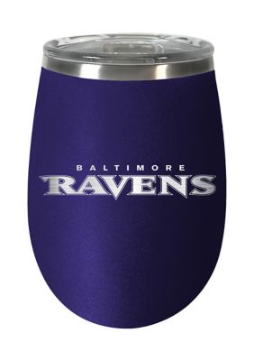 Great American Products NFL Baltimore Ravens 10 Ounce Team Colored Wine Tumbler, Purple