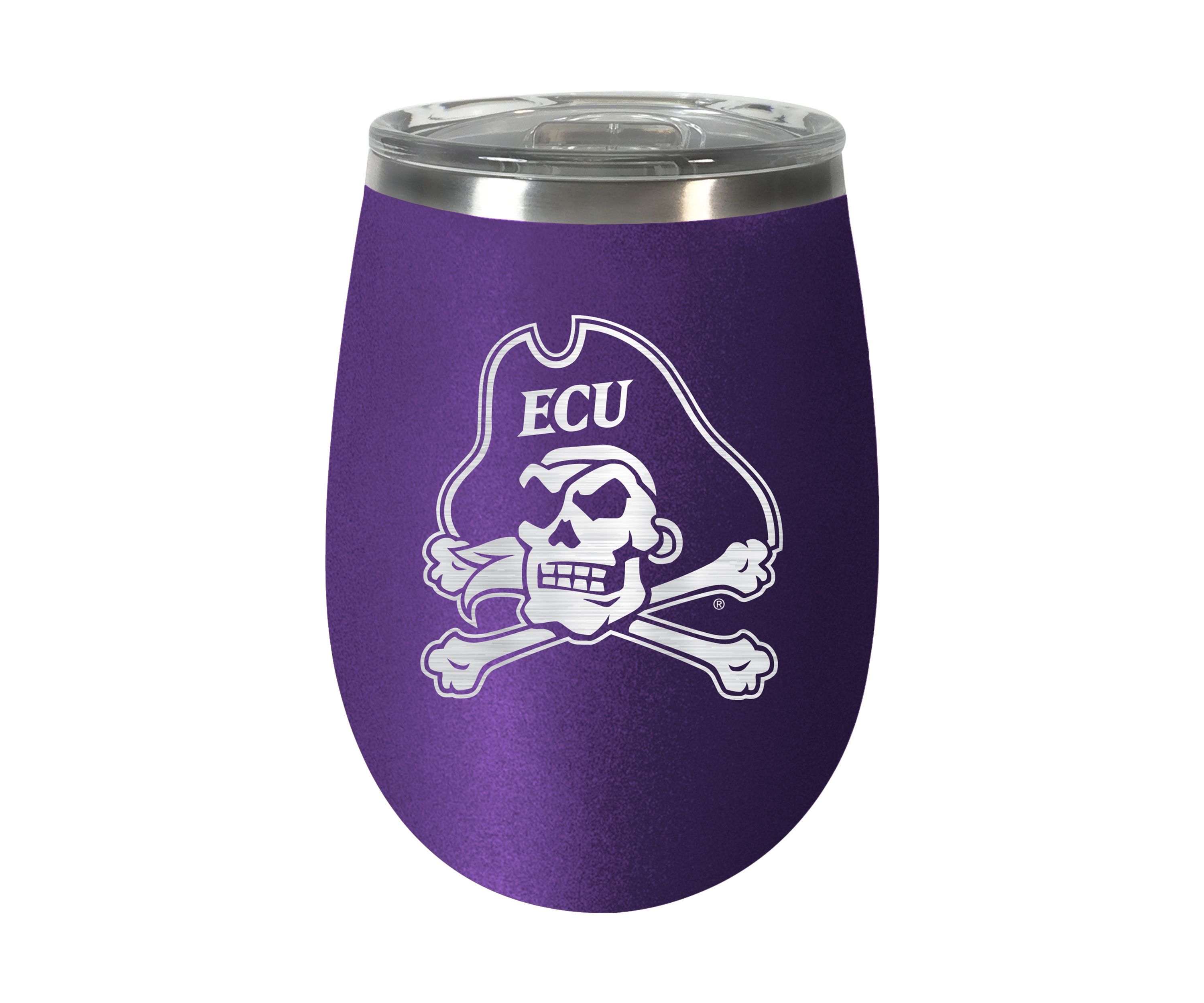 NCAA East Carolina Pirates 10 Ounce  Team Colored Wine Tumbler