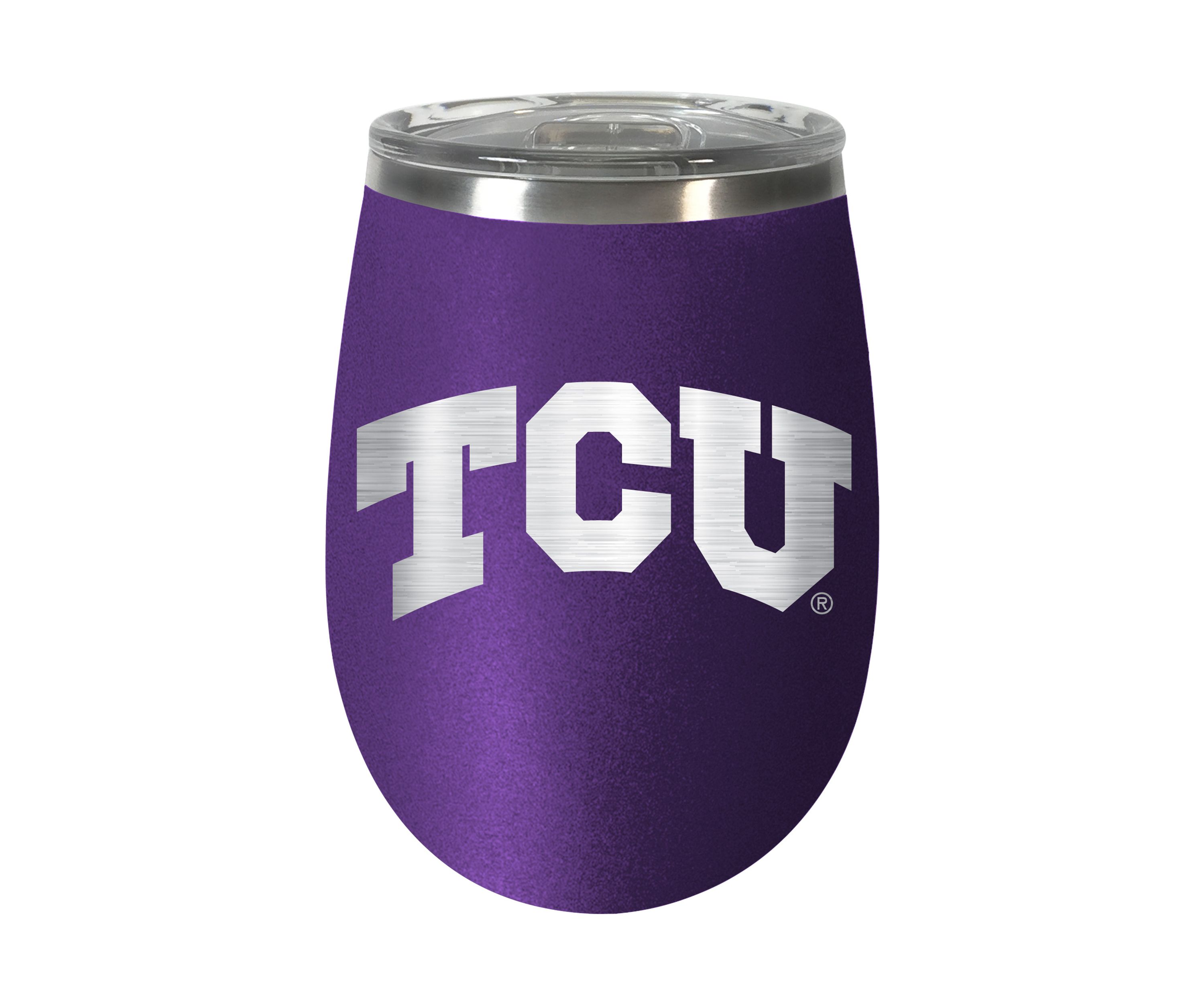NCAA TCU Horned Frogs 10 Ounce Team Colored Wine Tumbler