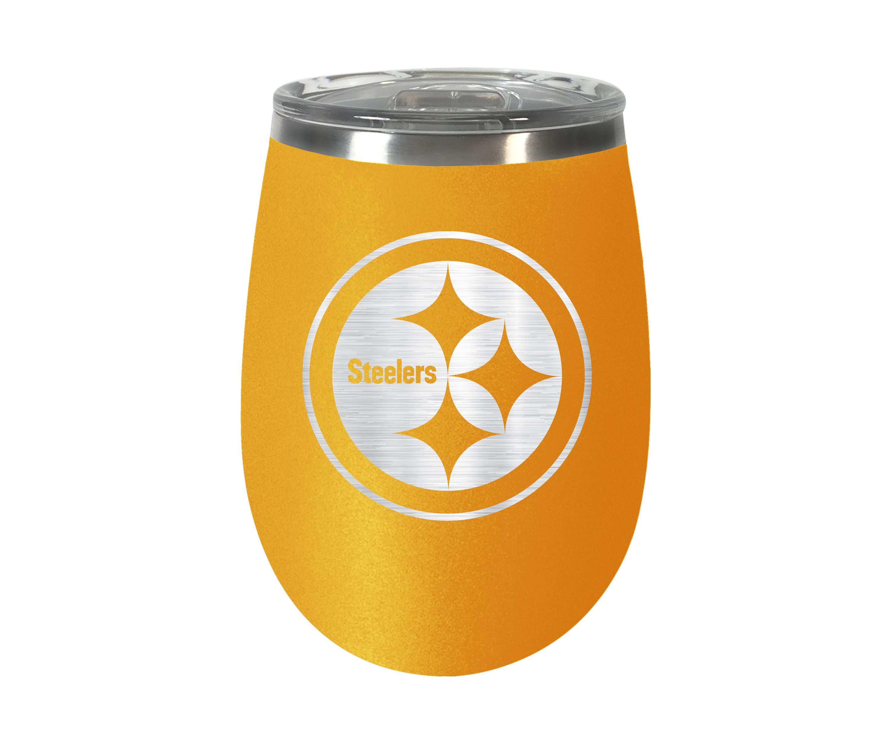 NFL Pittsburgh Steelers 10 Ounce Team Colored Wine Tumbler