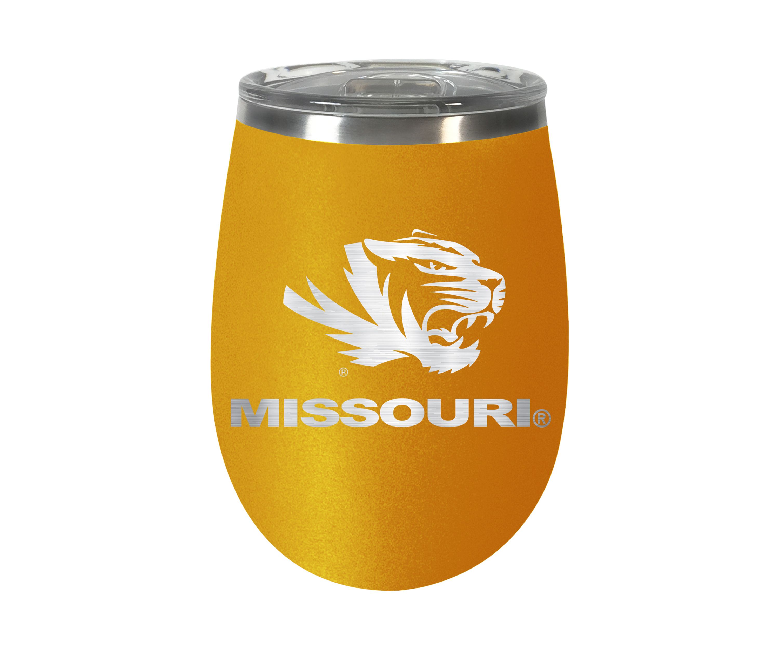 NCAA Missouri Tigers 10 Ounce Team Colored Wine Tumbler
