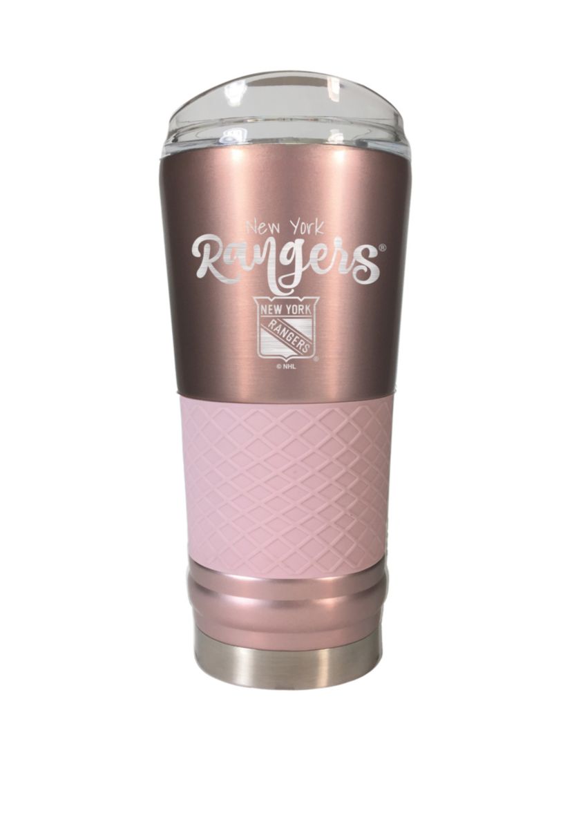NHL New York Rangers 24 Ounce Rose Gold Draft Tumbler