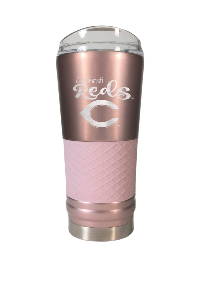 MLB Cincinnati Reds 24 oz Rose Gold Draft Tumbler