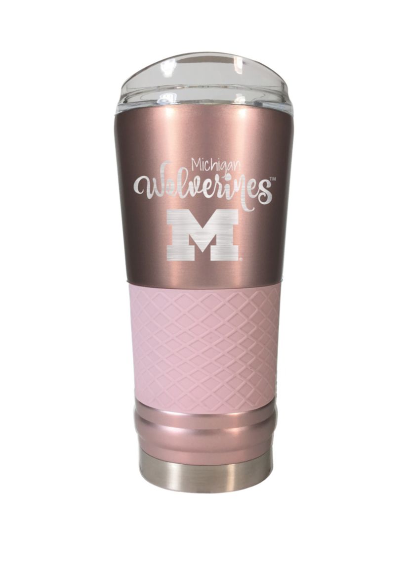 NCAA Michigan Wolverines 24 Ounce Rose Gold Draft Tumbler
