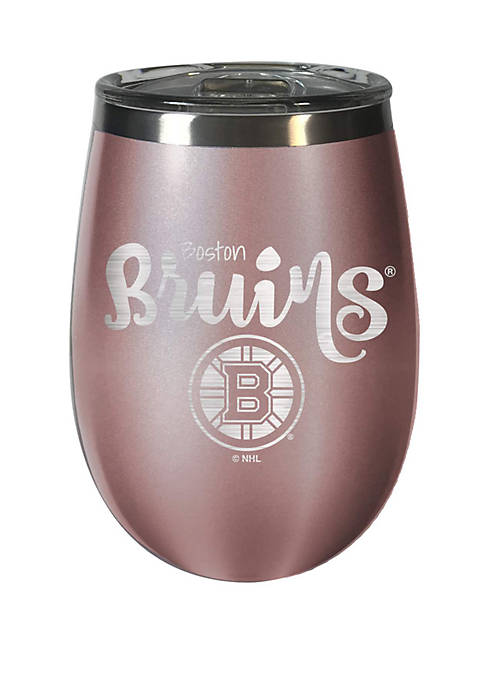 NHL Boston Bruins 12 Ounce Rose Gold Wine Tumbler
