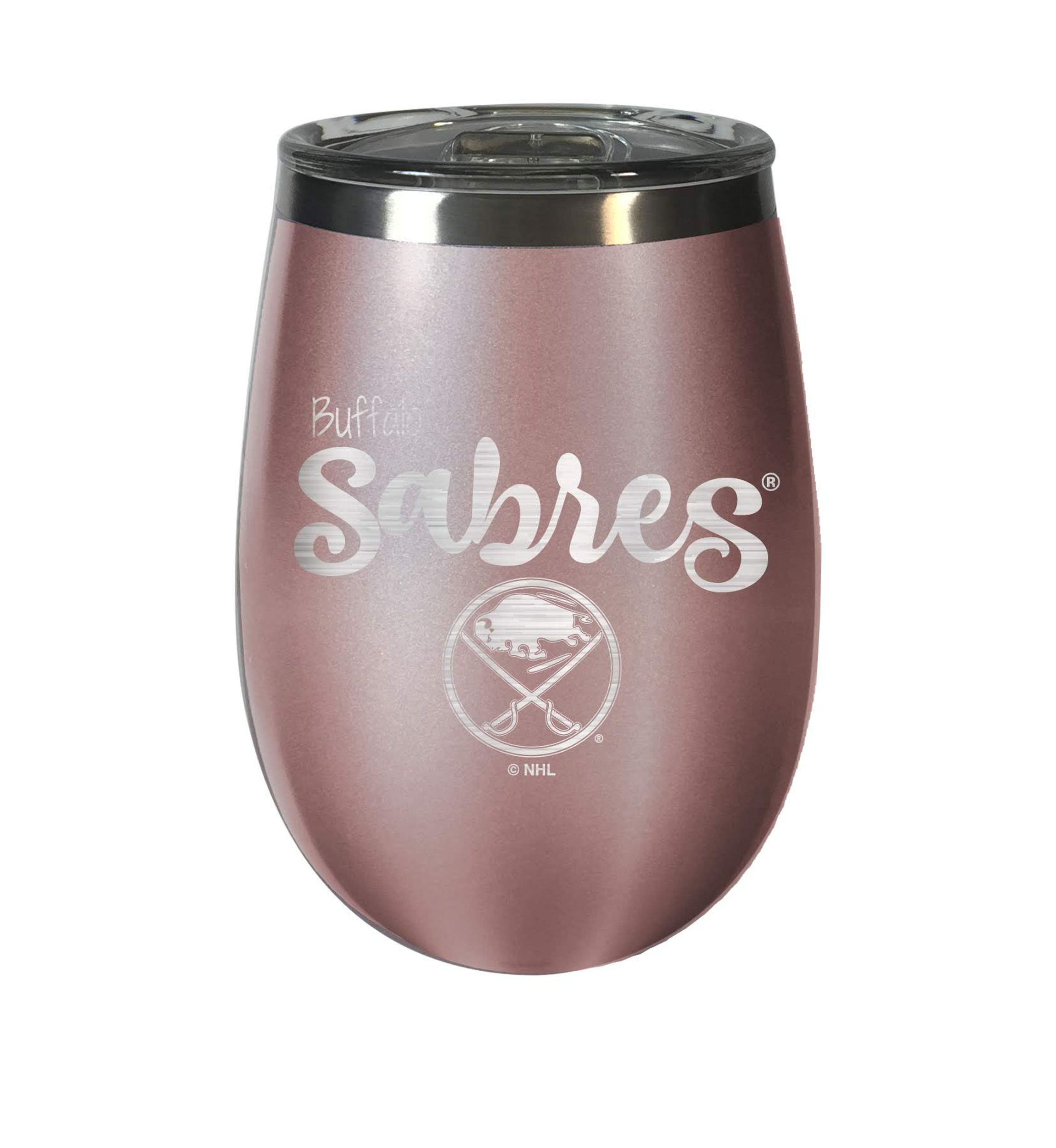 NHL Buffalo Sabres 12 Ounce Rose Gold Wine Tumbler