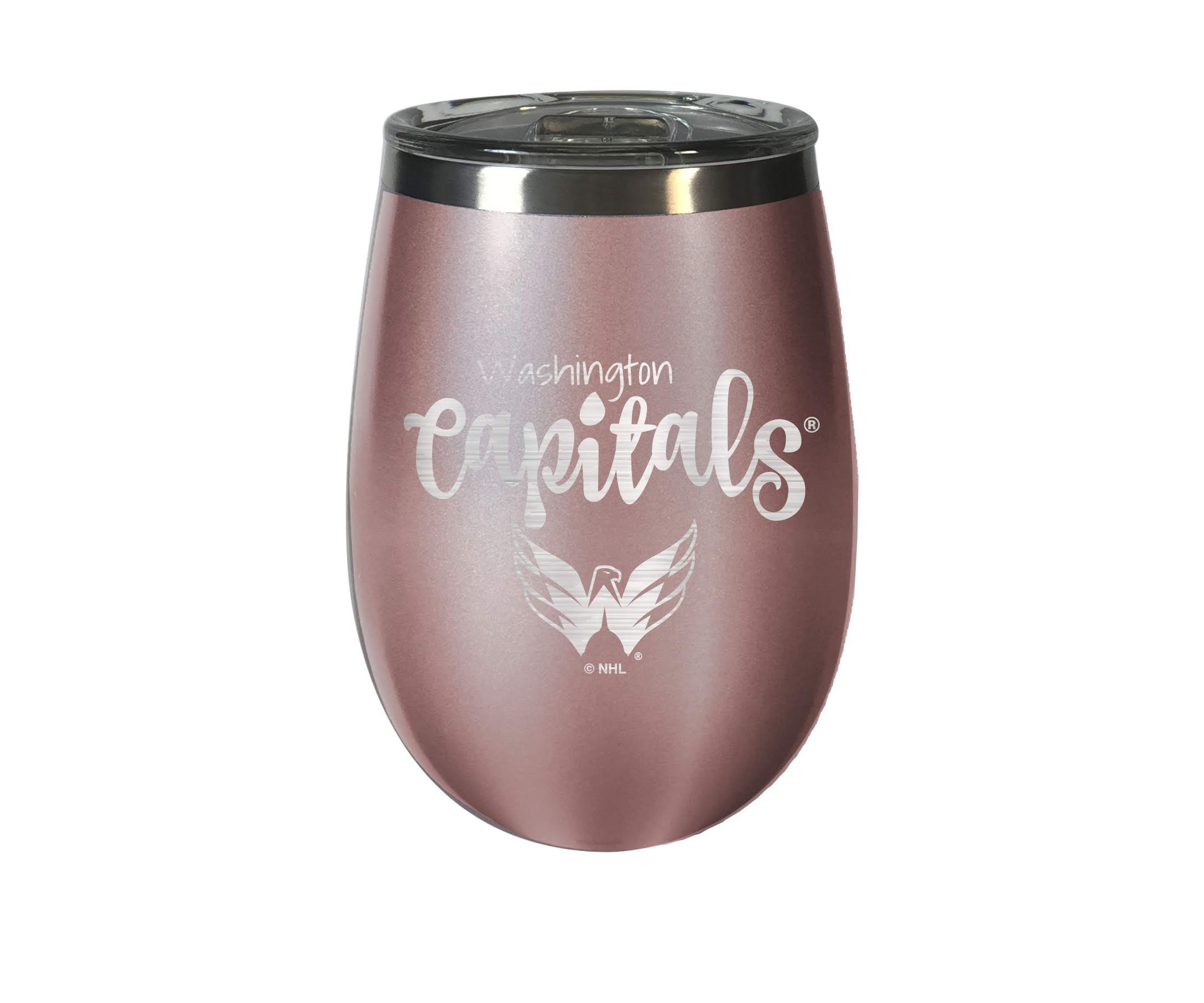 NHL Washington Capitals 12 Ounce Rose Gold Wine Tumbler