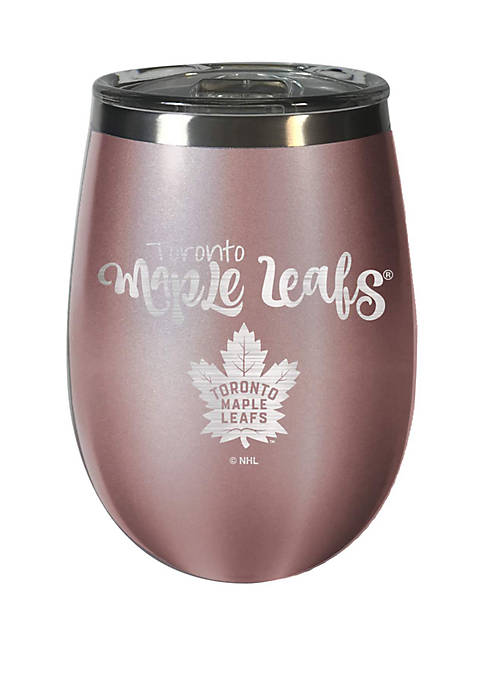 NHL Toronto Maple Leafs 12 Ounce Rose Gold Wine Tumbler