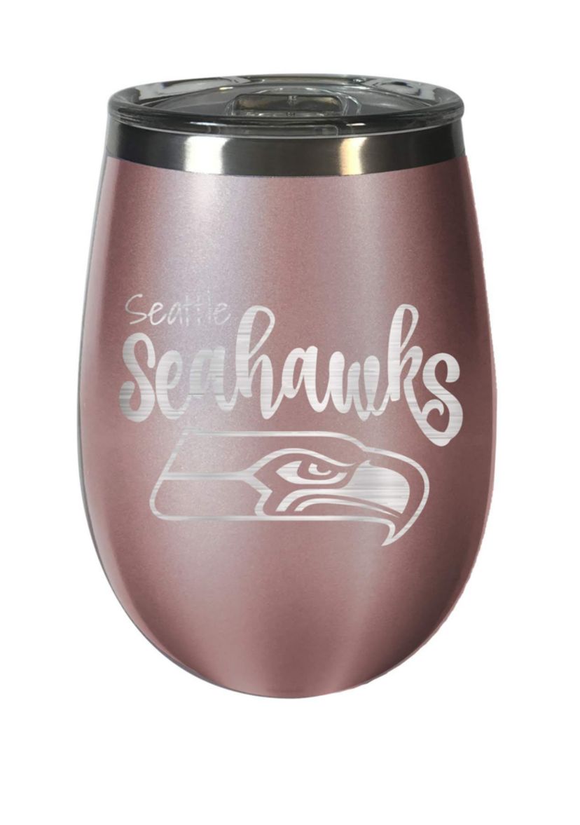 NFL Seattle Seahawks 12 Ounce Rose Gold Wine Tumbler