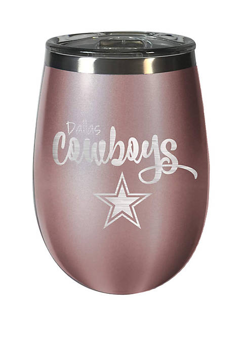 NFL Dallas Cowboys 12 Ounce Rose Gold Wine Tumbler