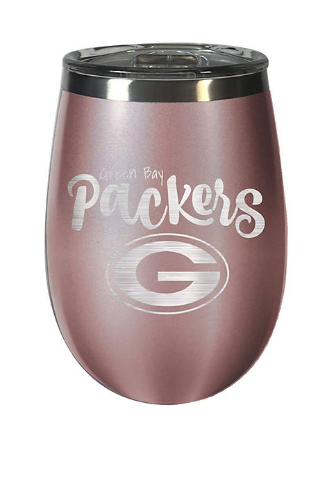 NFL Green Bay Packers 12 Ounce Rose Gold Wine Tumbler