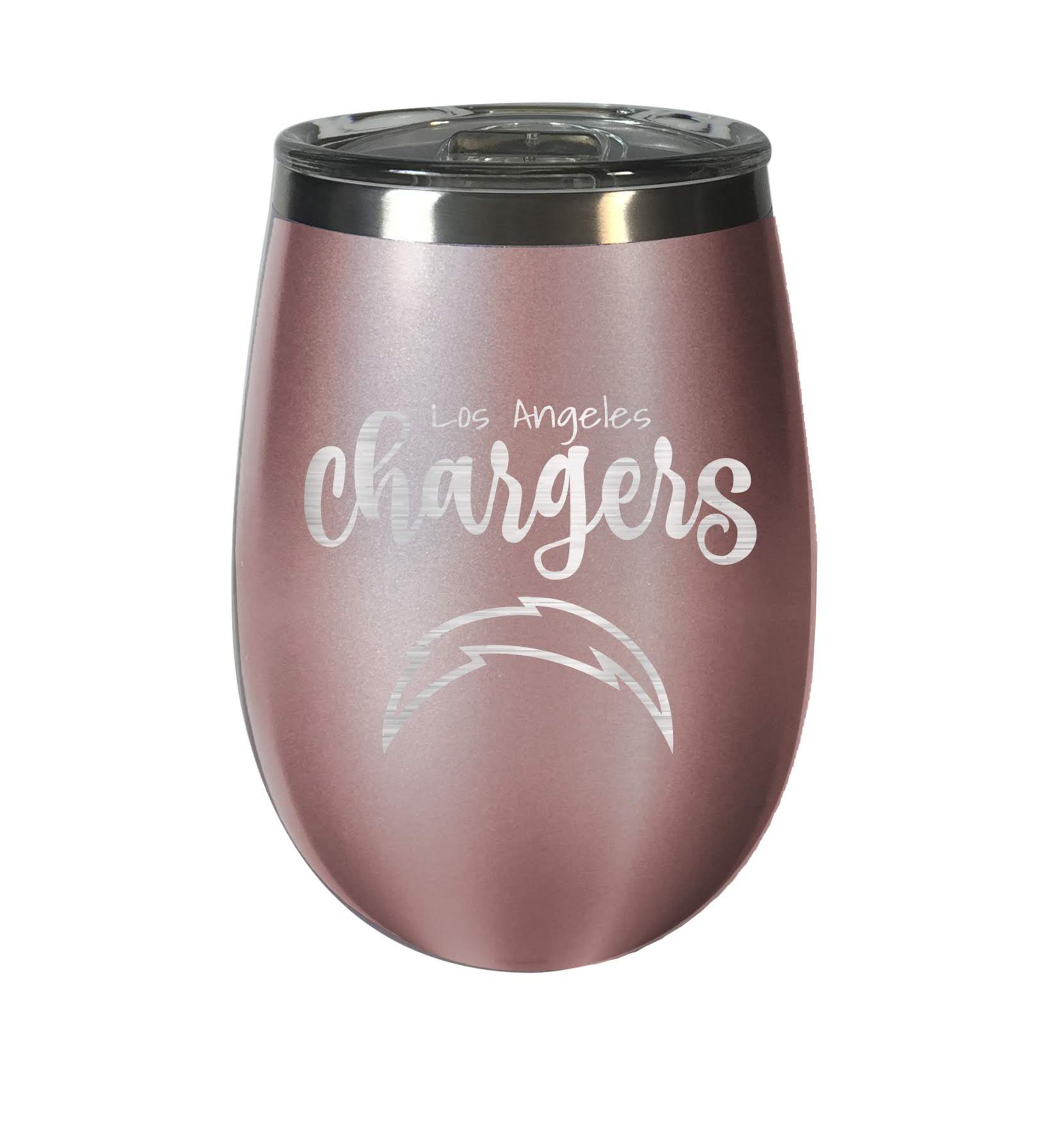 NFL San Diego Chargers 12 Ounce Rose Gold Wine Tumbler