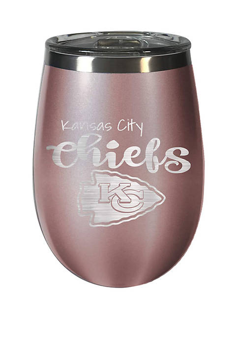 NFL Kansas City Chiefs 12 Ounce Rose Gold Wine Tumbler