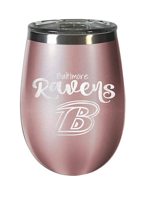 NFL Baltimore Ravens 12 Ounce Rose Gold Wine Tumbler