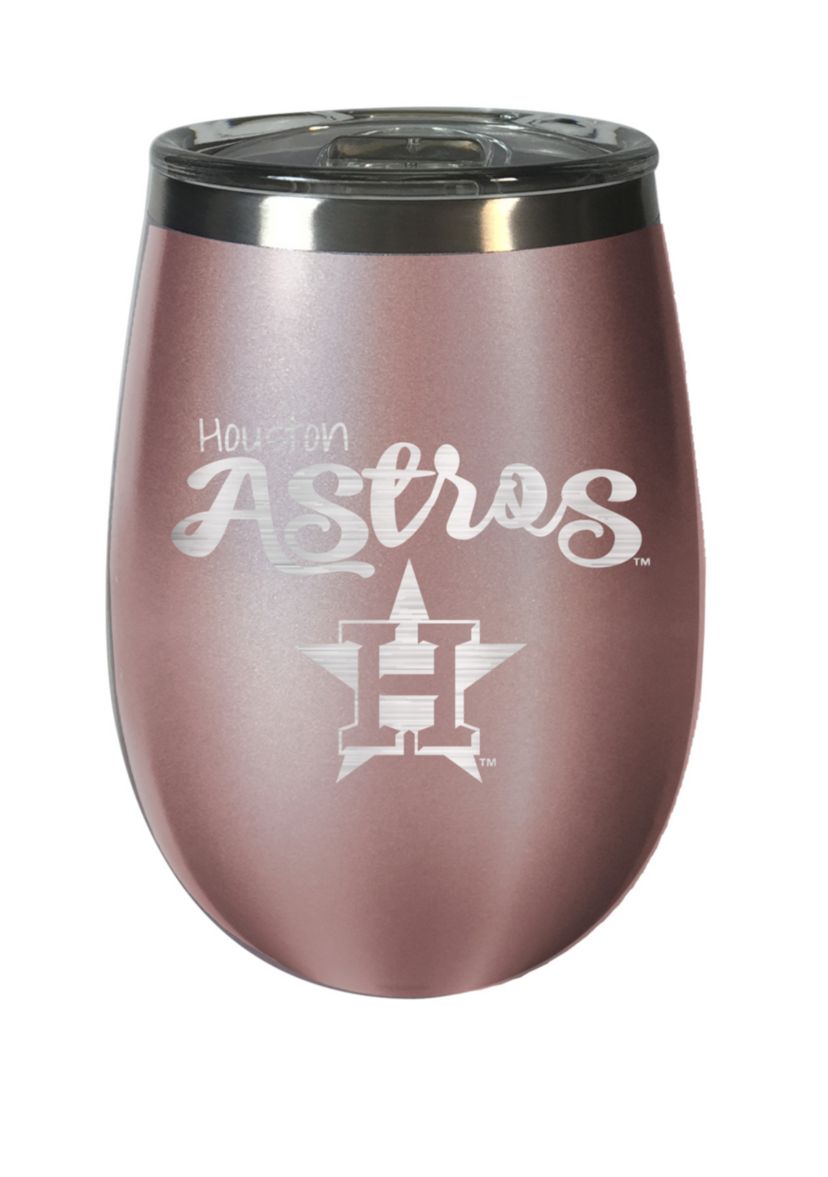 MLB Houston Astros 12 Ounce Rose Gold Wine Tumbler