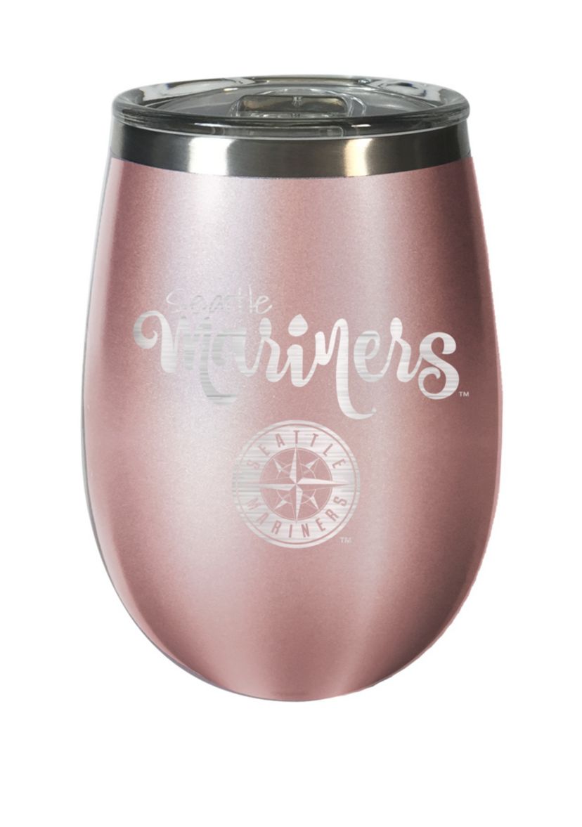 MLB Seattle Mariners 12 Ounce Rose Gold Wine Tumbler