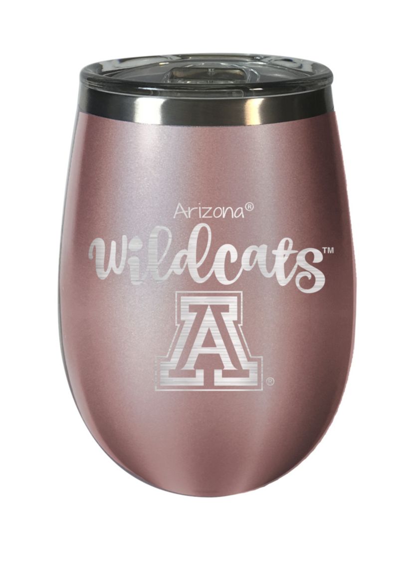 NCAA Arizona Wildcats 12 Ounce Rose Gold Wine Tumbler
