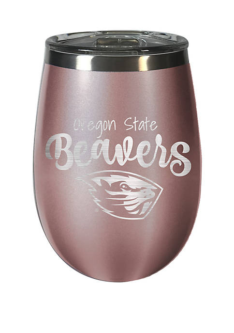 NCAA Oregon State Beavers 12 Ounce Rose Gold Wine Tumbler 