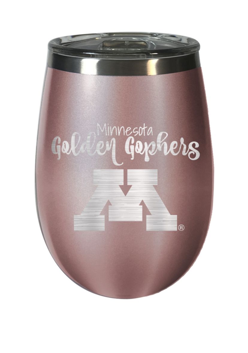 NCAA Minnesota Golden Gophers 12 Ounce Rose Gold Wine Tumbler 