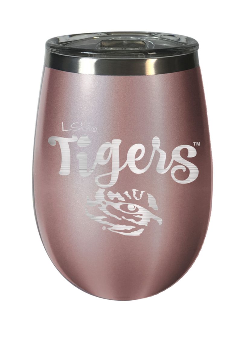 NCAA LSU Tigers 12 Ounce Rose Gold Wine Tumbler