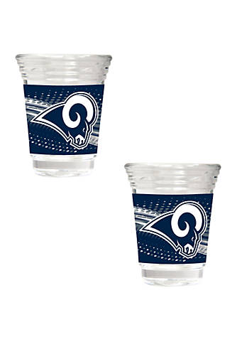Party Shot Glass Set Great American Products Los Angeles Rams 2-Piece 2oz 