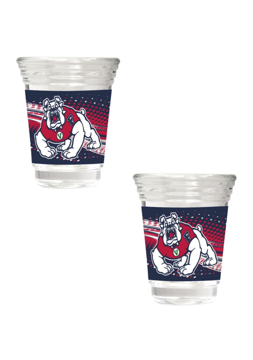 NCAA Fresno State Bulldogs 2 Ounce Set of 2 Party Shot Glasses 