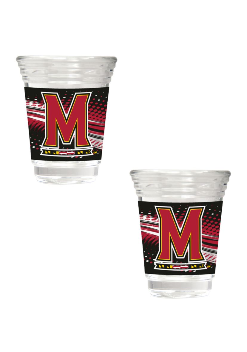  NCAA Maryland Terrapins 2 Ounce Set of 2 Party Shot Glasses 