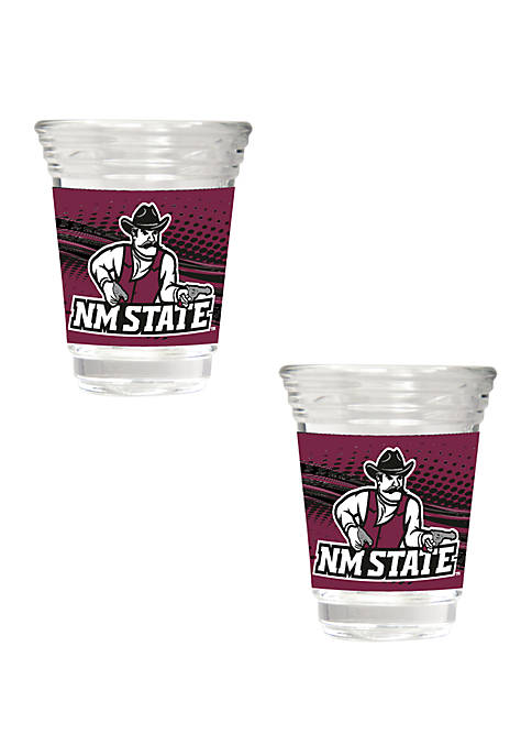  NCAA New Mexico State Aggies 2 Ounce Set of 2 Party Shot Glasses 
