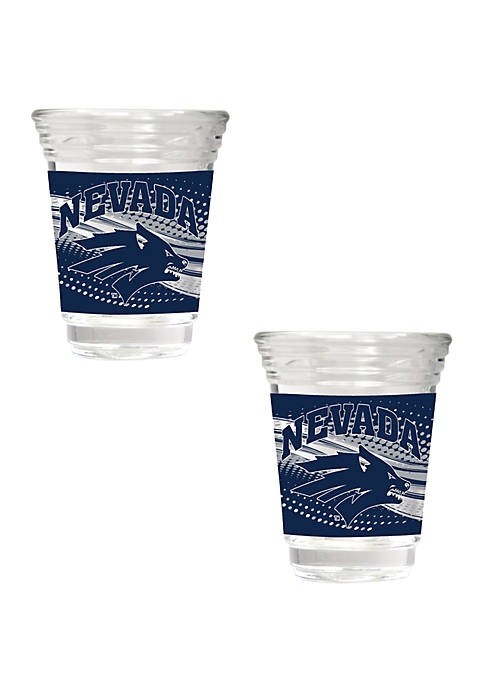  NCAA Nevada Wolf Pack 2 Ounce Set of 2 Party Shot Glasses