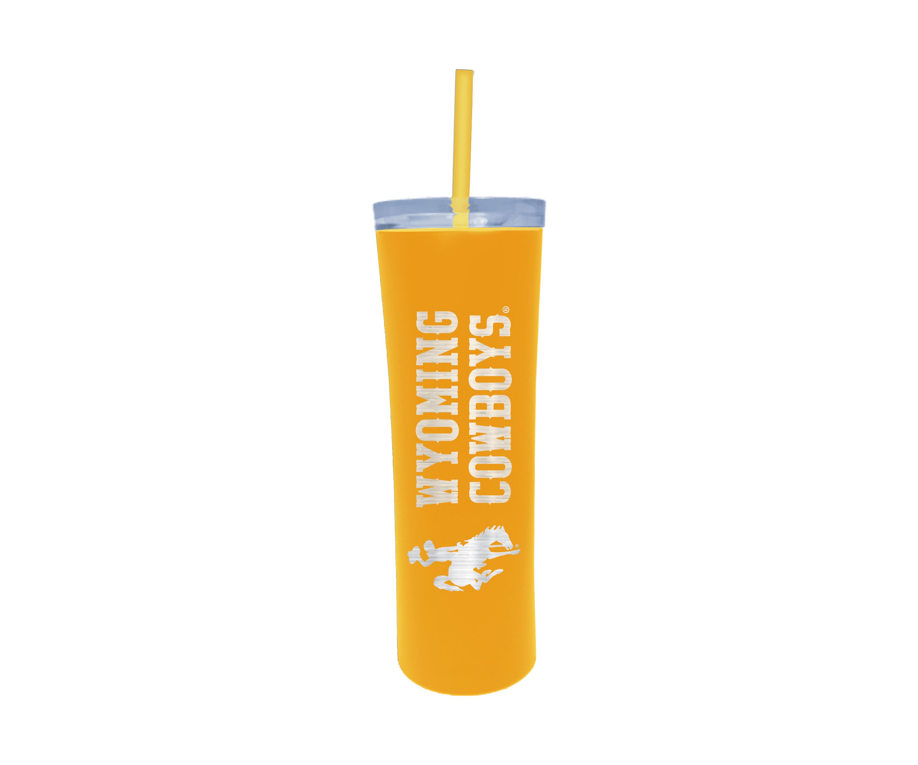 NCAA U of Wyoming Cowboys 18oz Team Colored Skinny Tumbler