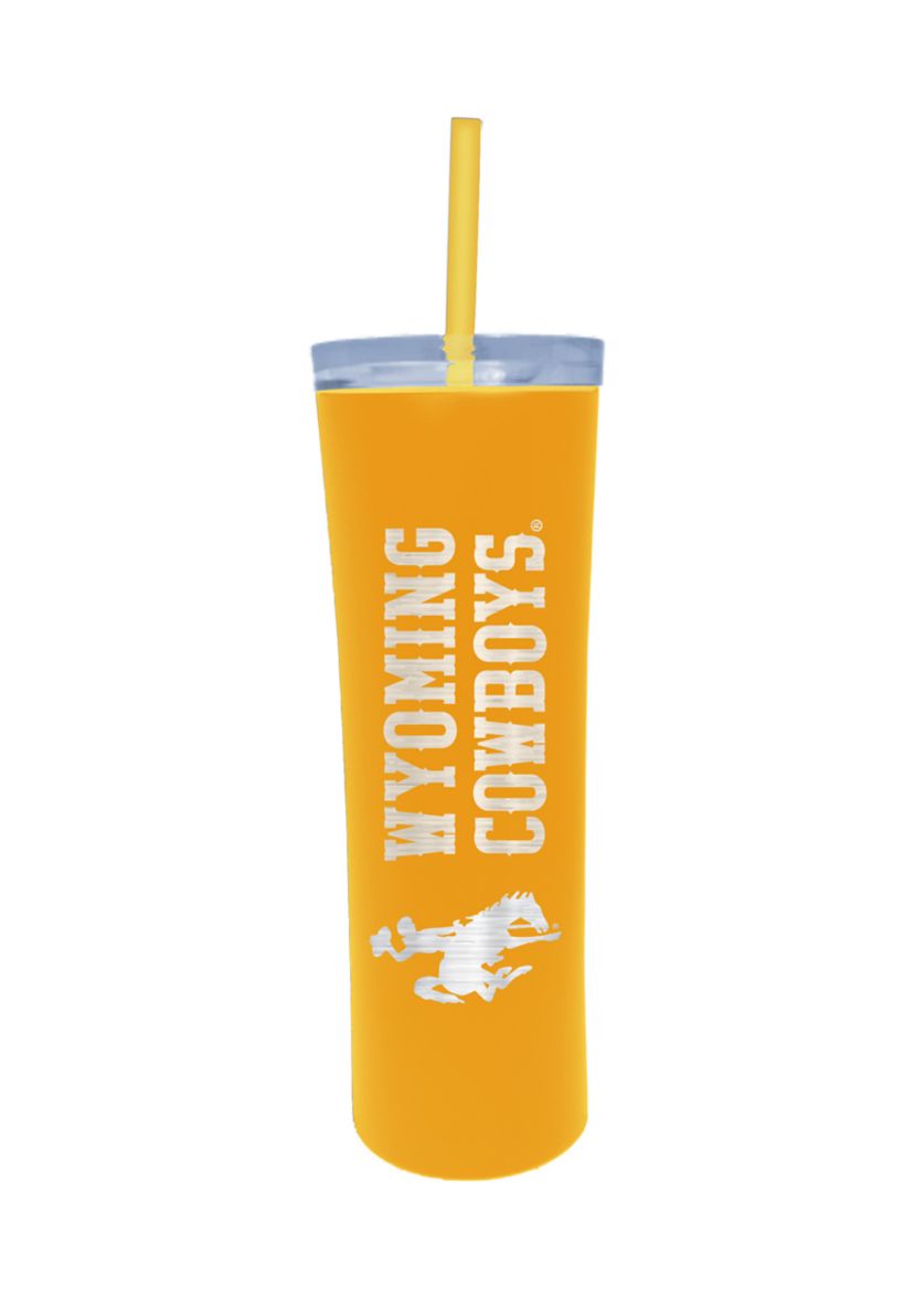 NCAA U of Wyoming Cowboys 18oz Team Colored Skinny Tumbler