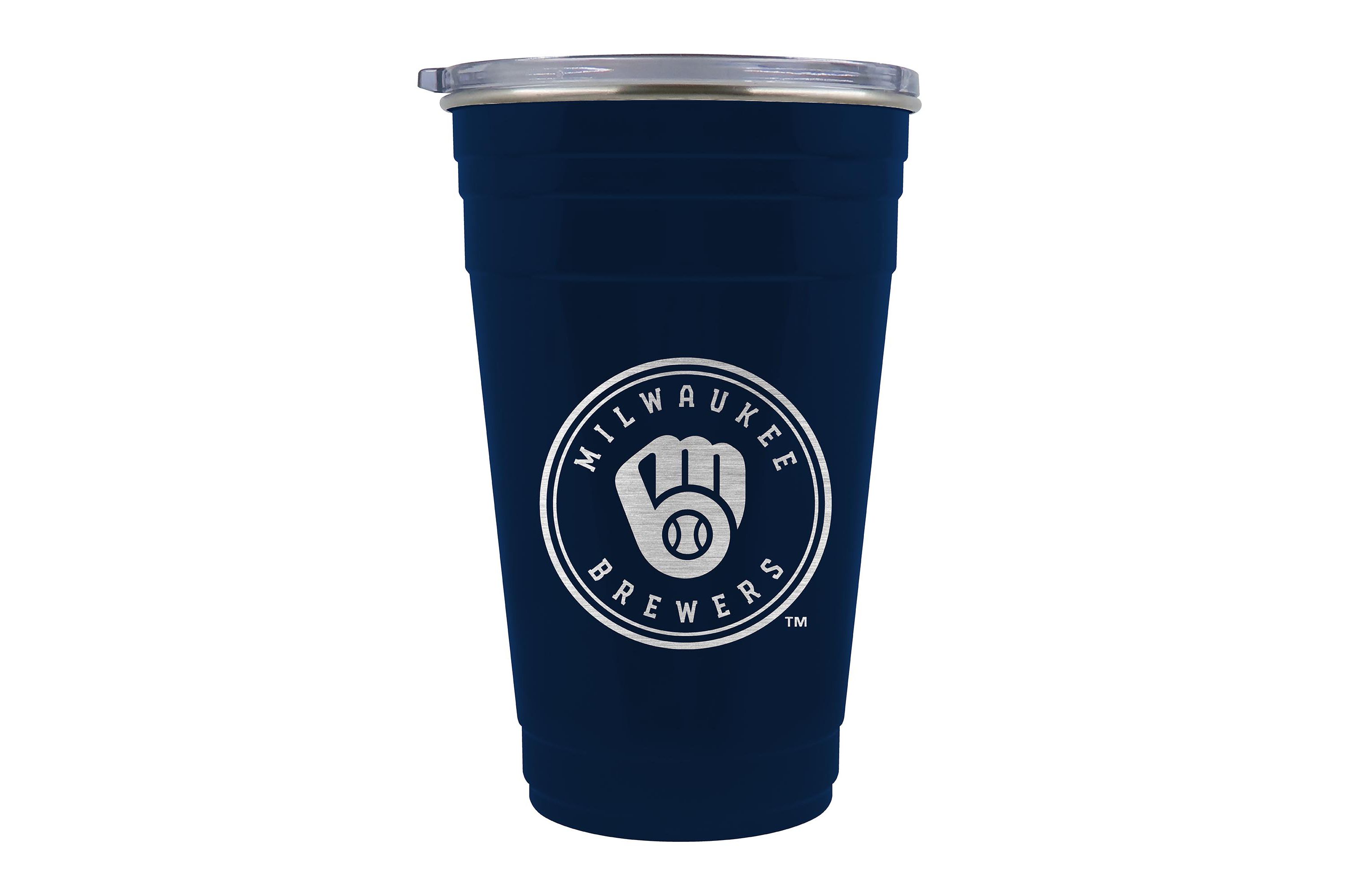 MLB Milwaukee Brewers 22oz Tailgater Tumbler:22 Ounces:Blue